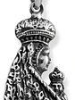 Colgante Dije Virgen Y Niño Plata  Ley 925 Envejecida - Miniatura 1