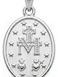 Medalla Milagrosa Virgen En Plata Ley 925 Colgante - Miniatura 2