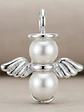 Colgante Ángel De La Guarda Con Perlas Plata 925 - Miniatura 2