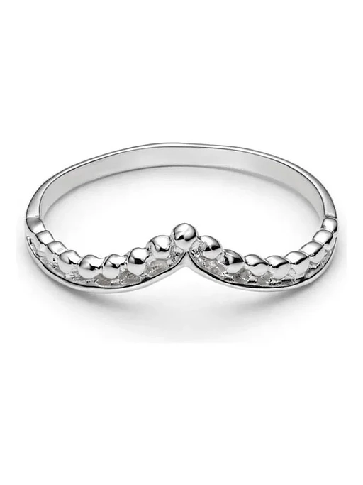Anillo Diseño Corona Con Bolitas Plata Genuina Ley 925 12