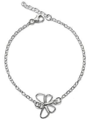 Pulsera Con Dije Mariposa Ajustable De Plata Genuina Ley 925