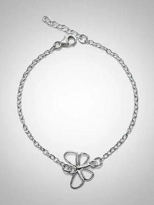 Pulsera Con Dije Mariposa Ajustable De Plata Genuina Ley 925