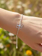 Pulsera Con Dije Mariposa Ajustable De Plata Genuina Ley 925 - Miniatura 3