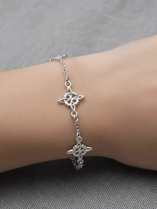 Pulsera Nudo Celta De Plata Genuina Amuleto De Protección