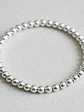 Pulsera Elástica De Bolitas Plata Genuina Ley 925 - Miniatura 3