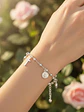 Pulsera De Plata Con Dijes De Ángel, Cruz Y Corazón - Miniatura 2