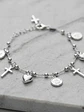 Pulsera De Plata Con Dijes De Ángel, Cruz Y Corazón - Miniatura 3