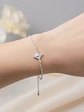 Pulsera Cadena De Plata Con Dije Estrella Ajustable - Miniatura 4