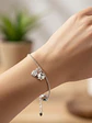 Pulsera Con Dijes De Mariquita Y Trébol De La Suerte Plata - Miniatura 2