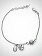 Pulsera Con Dijes De Mariquita Y Trébol De La Suerte Plata - Miniatura 4