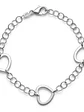 Pulsera Con Dijes De Corazones De Plata Genuina Ley 925 - Miniatura 1