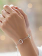 Pulsera Con Dijes De Corazones De Plata Genuina Ley 925 - Miniatura 2