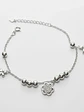 Pulsera Con Dijes Flor Y Lazos De Plata Genuina Ley 925 - Miniatura 3
