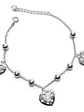 Pulsera De Corazones Y Circones De Acuerdo Plata Genuina 925 - Miniatura 1
