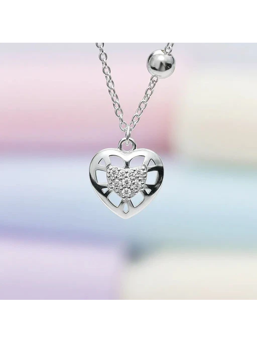 Pulsera De Corazones Y Circones De Acuerdo Plata Genuina 925 2