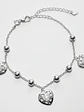 Pulsera De Corazones Y Circones De Acuerdo Plata Genuina 925 - Miniatura 3