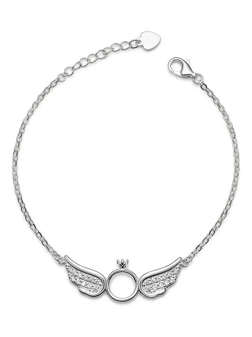 Pulsera Alas De Ángel Circones De Plata 1
