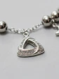 Pulsera Dijes Estrella Triángulo Cristales Plata Genuina - Miniatura 2