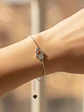 Pulsera Mano De Fátima Con Cristales Plata Genuina Ley 925 - Miniatura 2