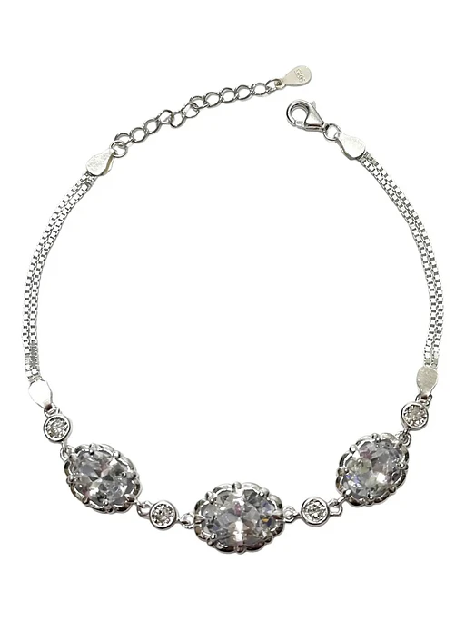Pulsera Con Cristales De Colores Plata Genuina Ley 925 1