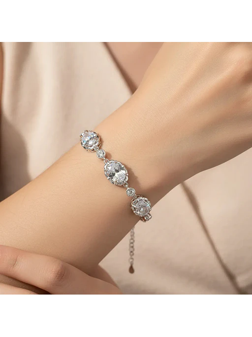 Pulsera Con Cristales De Colores Plata Genuina Ley 925 2