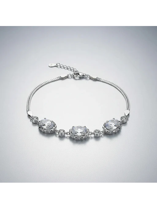 Pulsera Con Cristales De Colores Plata Genuina Ley 925 3