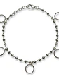 Pulsera Cadena De Bolitas Con Argollas Plata Genuina Ley 925 - Miniatura 1