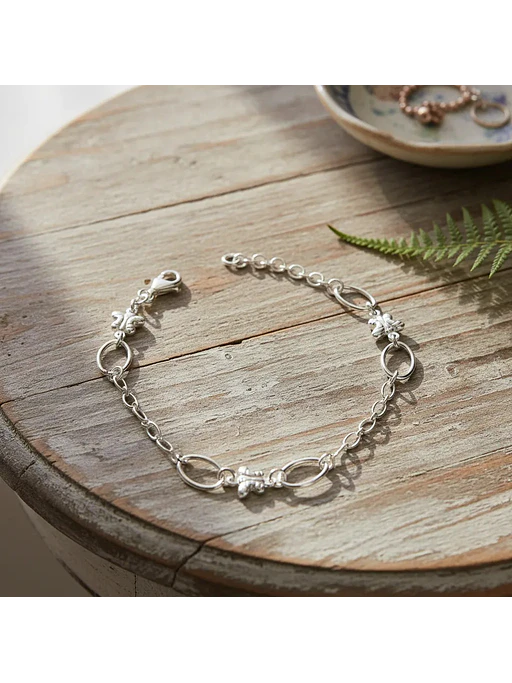 Pulsera Con Mariposas Ajustable De Plata Genuina Ley 925 3