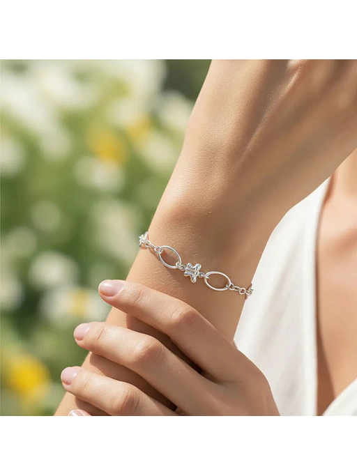 Pulsera Con Mariposas Ajustable De Plata Genuina Ley 925 4
