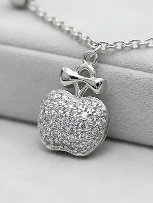 Pulsera Manzana Y Mariposas De Plata Genuina Ley 925
