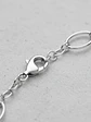 Pulsera Con Eslabones Y Flores De Plata Genuina Ley 925 - Miniatura 3
