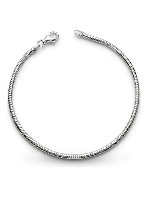 Pulsera Diseño Cola De Ratón De Plata Genuina Ley 925 1