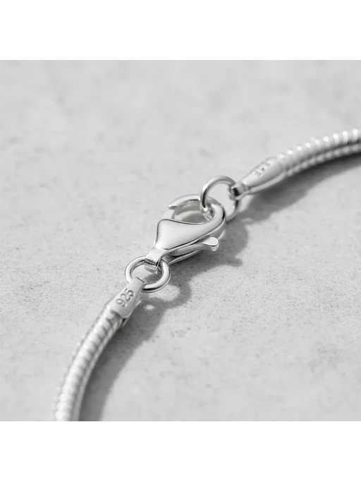 Pulsera Diseño Cola De Ratón De Plata Genuina Ley 925 3
