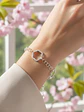 Pulsera Con Diseño De Flores Caladas De Plata Genuina 925 - Miniatura 2