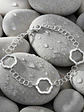 Pulsera Con Diseño De Flores Caladas De Plata Genuina 925 - Miniatura 3
