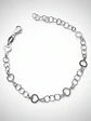 Pulsera Con Eslabones Y Corazones De Plata Genuina Ley 925 - Miniatura 3