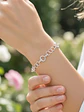 Pulsera Con Eslabones Y Corazones De Plata Genuina Ley 925 - Miniatura 4