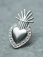 Aros Detente Sagrado Corazón Plata Genuina Ley 925 - Miniatura 2