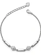 Pulsera Con Flores De Circones De Plata Genuina Ley 925 - Miniatura 1