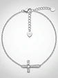 Pulsera Cruz Con Corazón Y Circones De Plata Genuina Ley 925 - Miniatura 4