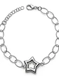 Pulsera Con Dije De Estrella De Plata Genuina Ley 925 - Miniatura 1