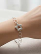 Pulsera Con Dije De Estrella De Plata Genuina Ley 925 - Miniatura 2