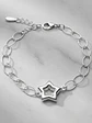 Pulsera Con Dije De Estrella De Plata Genuina Ley 925 - Miniatura 3