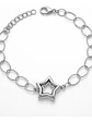 Pulsera Con Dije De Estrella De Plata Genuina Ley 925 - Miniatura 4