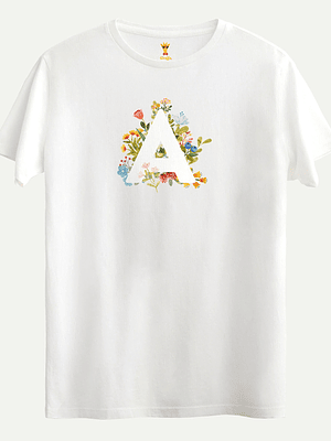 Letra inicial com flores 