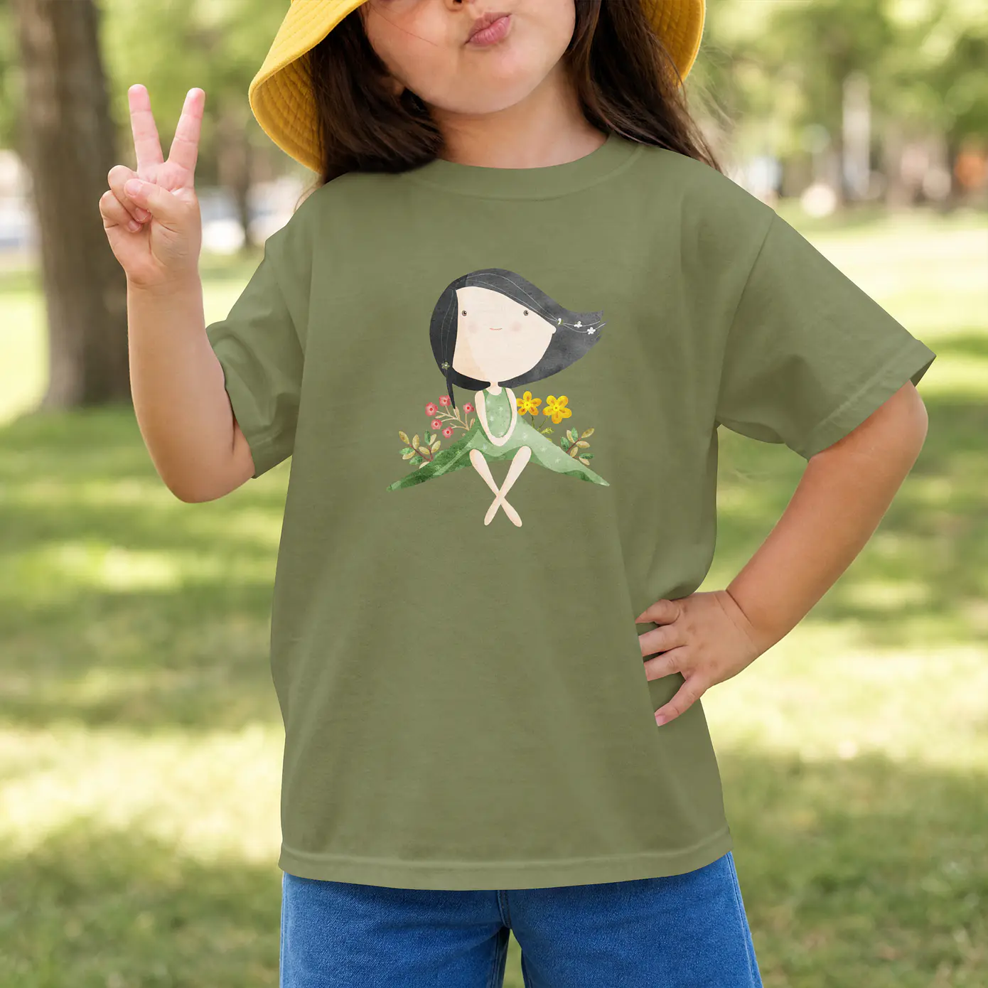 Menina campo de flores 1