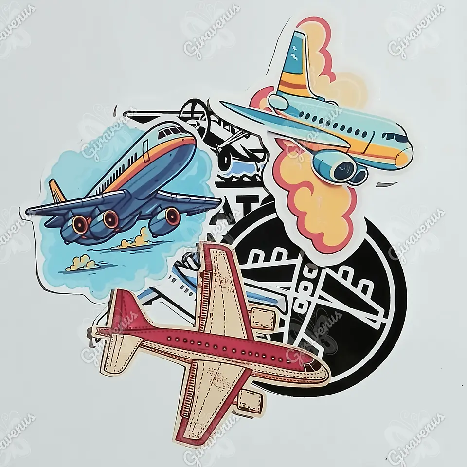 Stickers Aviones - 6 Unidades 1