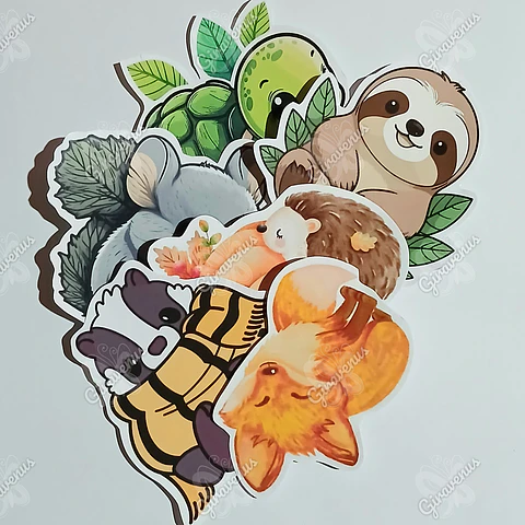 Stickers Animalitos II - 6 Unidades