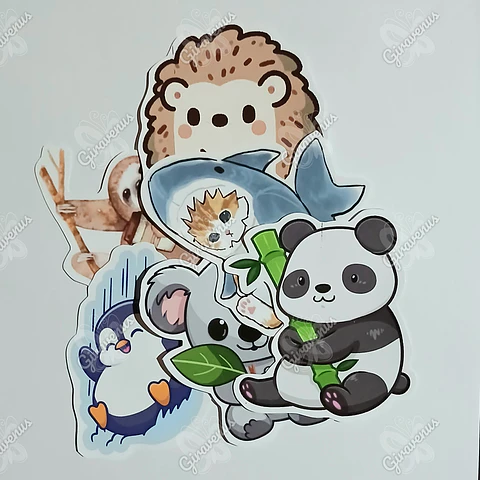 Stickers Animalitos I - 6 Unidades