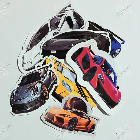 Stickers Autos de Lujo - 6 Unidades 